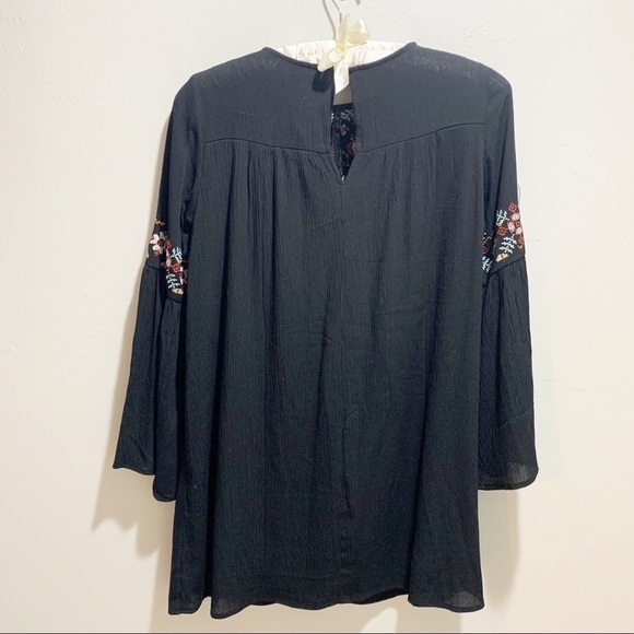 FRANCESCAS BLUE RAIN Embroidered Gauze Tunic Dress - Picture 2 of 6